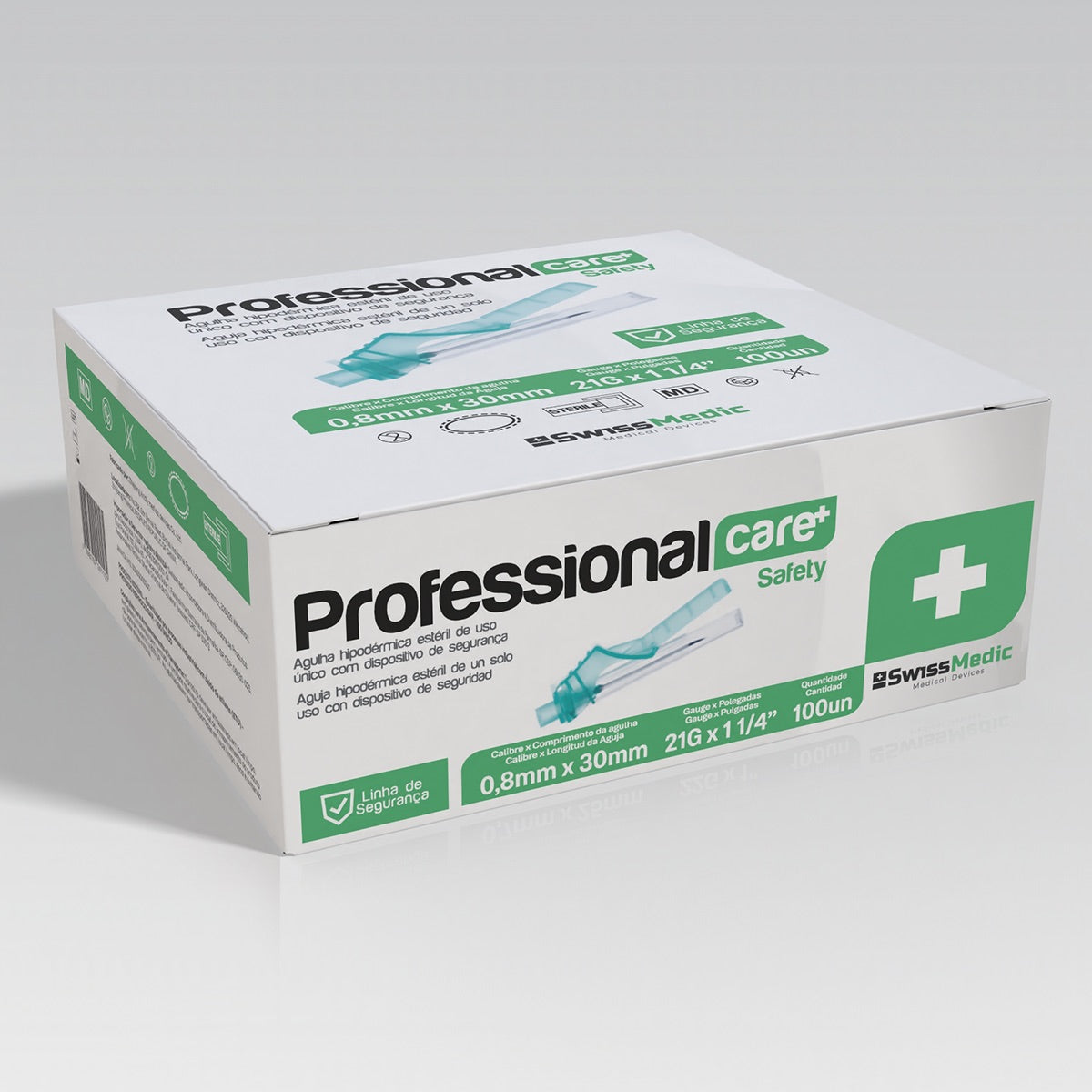 Agulhas Hipodérmicas com Dispositivo de Segurança 0.8mm x 30mm