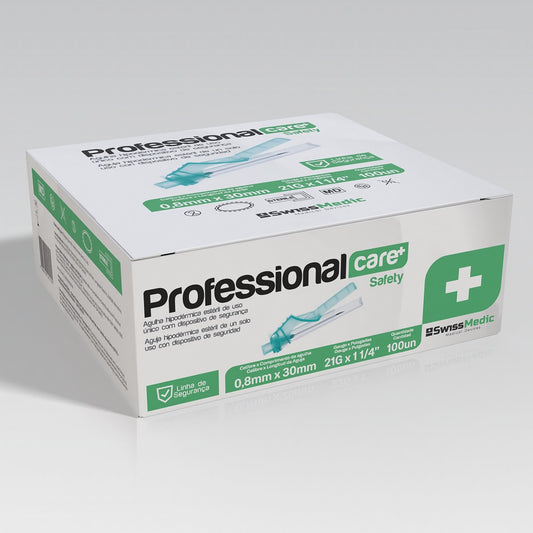 Agulhas Hipodérmicas com Dispositivo de Segurança 0.8mm x 30mm