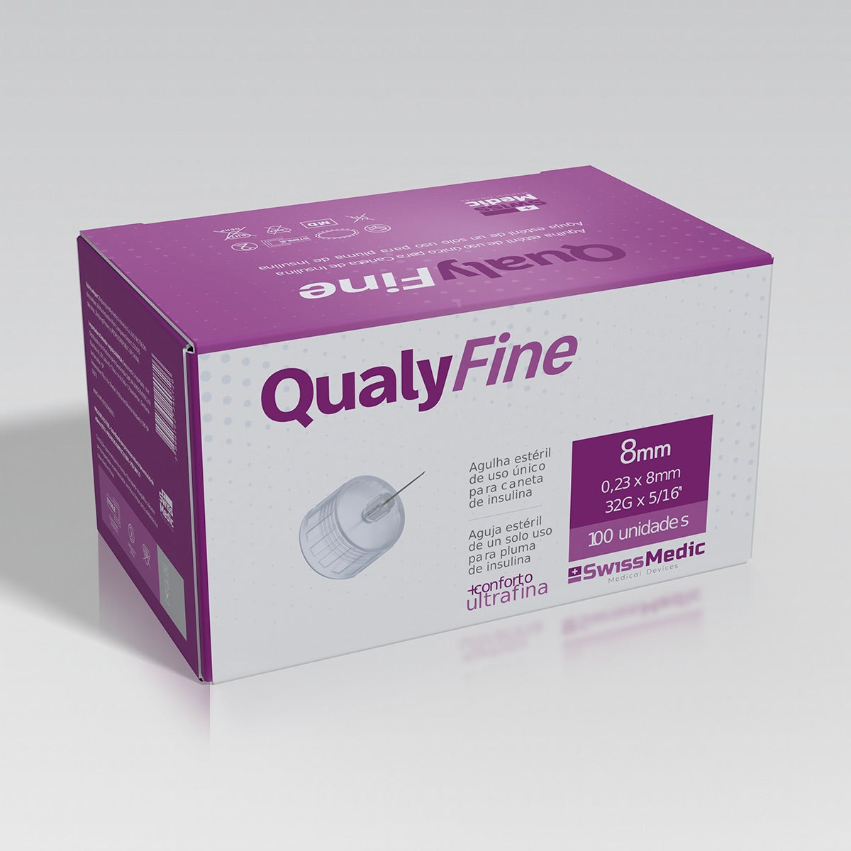 Agulhas para Caneta de Insulina 0,23mm x 8mm