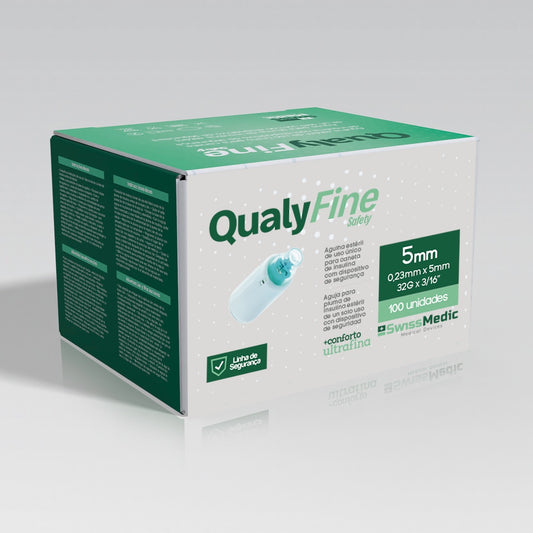 Agulhas para Caneta de Insulina com Dispositivo de Segurança 0.23mm x 5mm