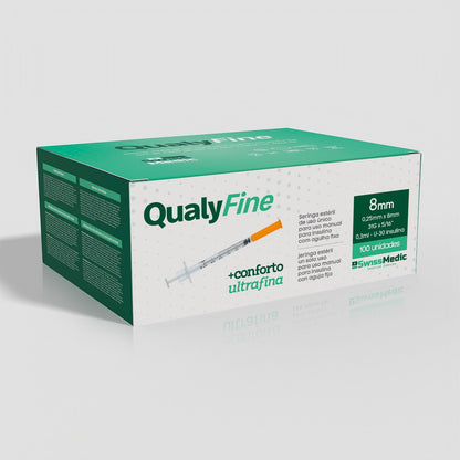 Seringas para Insulina com Agulha Fixa 0.25mm x 8mm