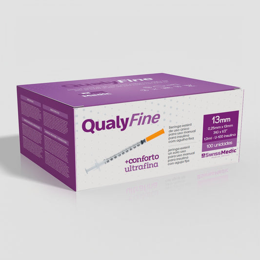 Seringas para Insulina com Agulha Fixa 0.25mm x 13mm