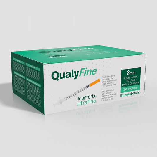 Seringas para Insulina com Agulha Fixa 0.25mm x 8mm
